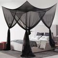 MORDEN MS Four Corner Post Bed Curtain Canopy, Large Mosquito Net Bedroom Decoration Princess Canopy Curtains Fits All Cribs and Bed for King Size, Queen Size Bed, Girls & Adults Sporting Goods > Outdoor Recreation > Camping & Hiking > Mosquito Nets & Insect Screens MORDEN MS Black  