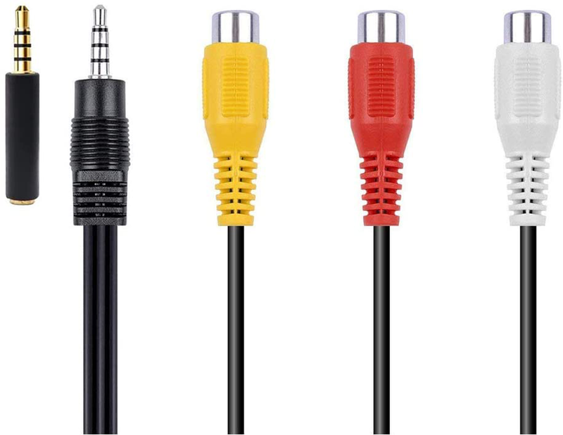 Padarsey RCA 10FT Audio/Video Composite Cable DVD/VCR/SAT Yellow/White/red connectors 3 Male to 3 Male Electronics > Electronics Accessories > Cables > Audio & Video Cables Padarsey 3.5mm to 3Rca Female  