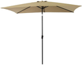 FLAME&SHADE 6.5 x 10 ft Rectangular Outdoor Patio and Table Umbrella with Tilt - Aqua Blue Home & Garden > Lawn & Garden > Outdoor Living > Outdoor Umbrella & Sunshade Accessories FLAME&SHADE Beige 6'6''×10' 