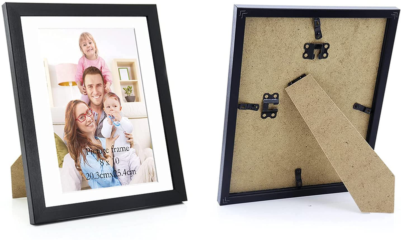 Giftgarden 8x10 Picture Frame Black with Mat, Matted to 8 x 10’ Photo for Wall or Tabletop Decor, Set of 4 Home & Garden > Decor > Picture Frames Giftgarden   