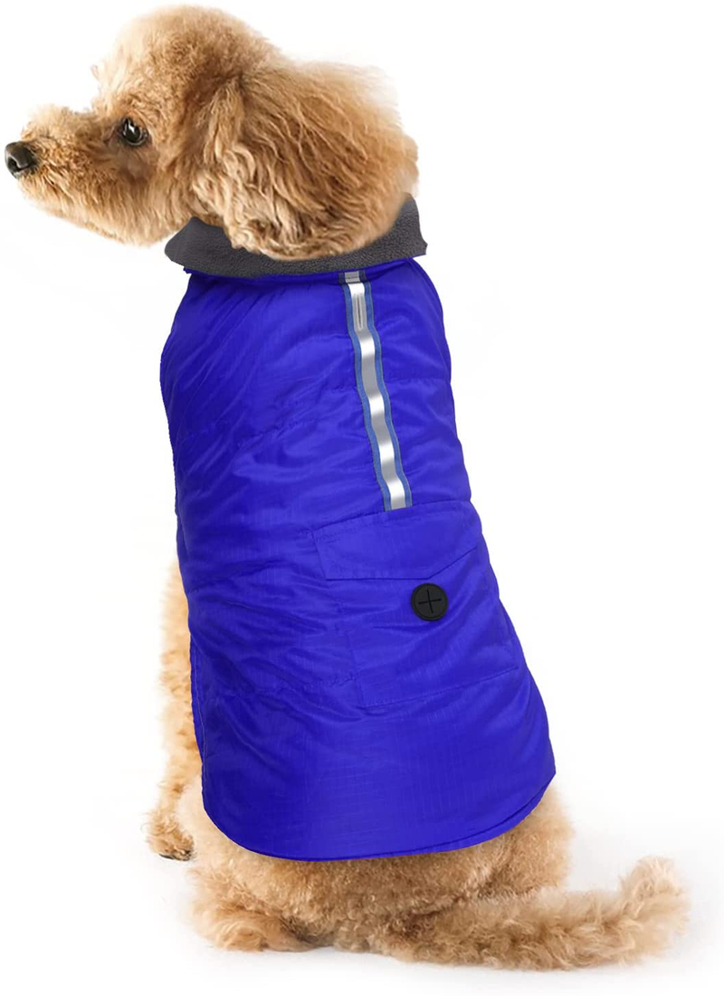 FAIRWIN Dog Clothes Waterproof Dog Winter Coat Windproof Dog Clothes for Small Medium Dogs Boy Dog Jackets for Large Dogs Reflective Dog Sweater Dog Vest Winter Reversible Dog Apparel & Accessories