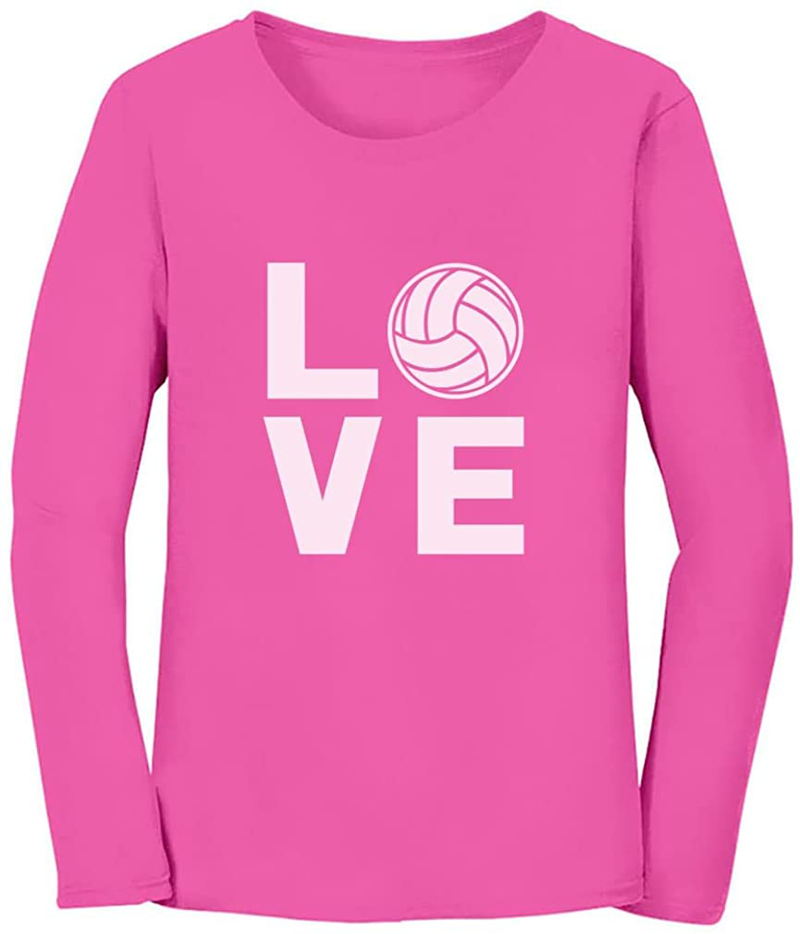 Love Volleyball Gift for Volleyball Lovers Players Girls Women Hoodie Home & Garden > Decor > Seasonal & Holiday Decorations Tstars Love Ls Shirt / Pink Large 