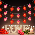 Mosoan 10FT 30 Leds Valentine'S Day Decor String Lights, 8 Light Modes Heart Lights Battery Operated, Valentines Day Decoration Lights for Bedroom Home Party Wedding Indoor Outdoor (Red Pink) Home & Garden > Decor > Seasonal & Holiday Decorations Mosoan Valentine Lights  