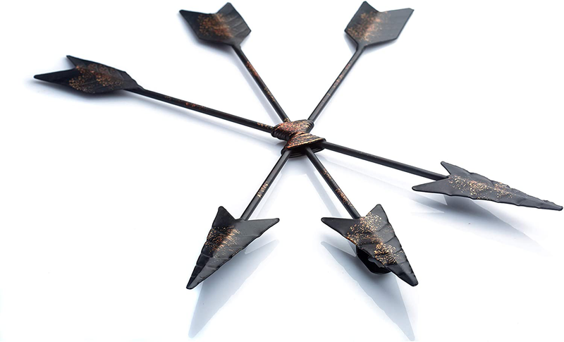 CraftyCrocodile Arrow Wall Decor - Native American Decoration for Rustic, Farmhouse, Distressed Aesthetic - Symbolic Cast Iron Art Piece for Home, Living Room, Gallery Display, Cafe - Hook Included Home & Garden > Decor > Artwork > Sculptures & Statues CraftyCrocodile   