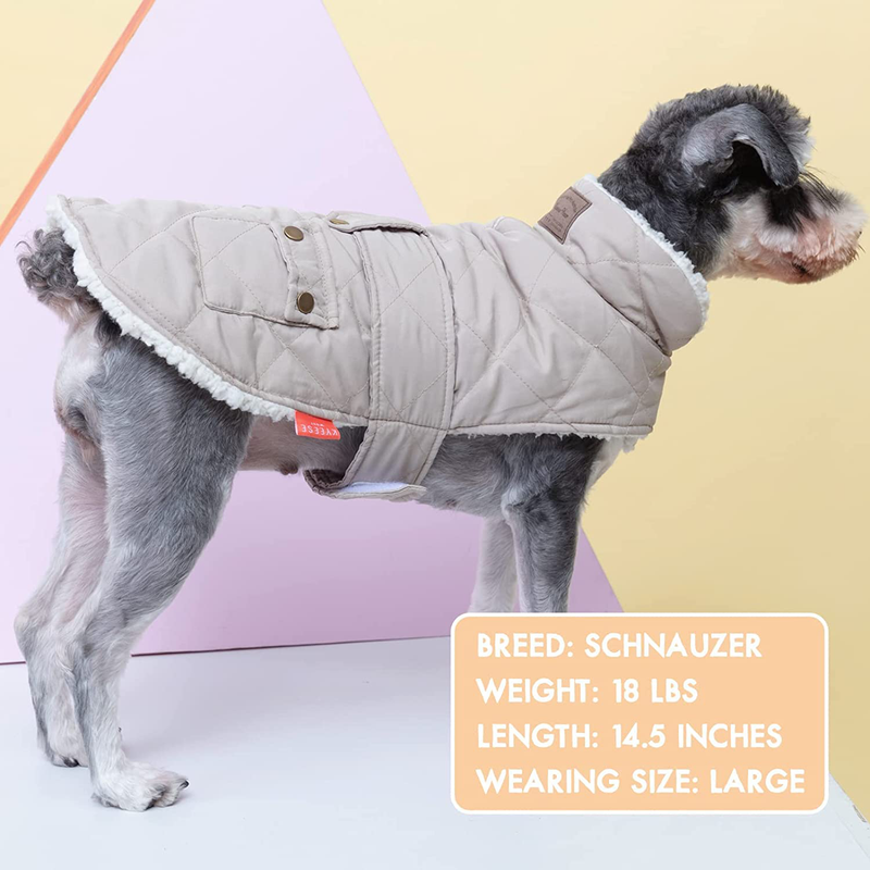 KYEESE Dog Jacket for Dogs Winter Windproof Fleece Lined Dog Vest Cold Weather Coats with Leash Hole Animals & Pet Supplies > Pet Supplies > Dog Supplies > Dog Apparel KYEESE   