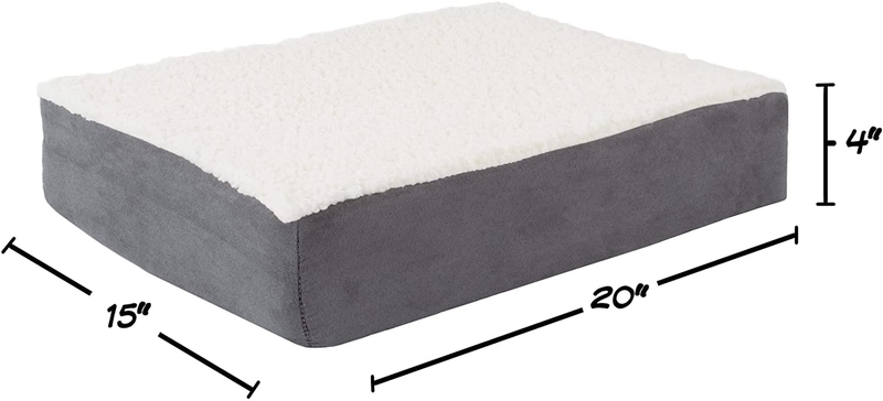 Orthopedic Dog Bed and Replacement Covers Collection – 2-Layer Memory Foam Dog Bed with Machine Washable Sherpa Top Cover  PETMAKER   