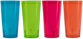 Kryllic Drinking Glasses Plastic Tumblers Drinkware Kids Cups - Acrylic Tumbler Set of 16 Break Resistant 20 oz. in 4 Assorted Colors Tumbler Cups Tumblers Dishwasher Safe and BPA Free Home & Garden > Kitchen & Dining > Tableware > Drinkware Kryllic color  