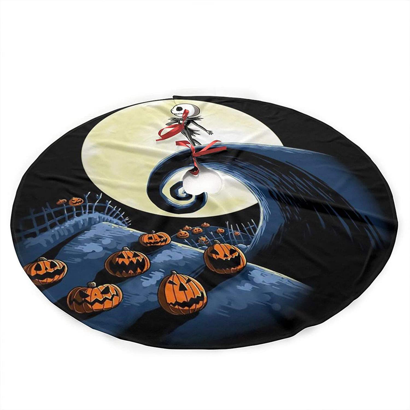 JEEFANS The Nightmare Before Christmas Christmas Tree Skirt, for Xmas Holiday Party Supplies Large Tree Mat Decor, Halloween Ornaments 36 Inch Home & Garden > Decor > Seasonal & Holiday Decorations > Christmas Tree Skirts JEEFANS The Nightmare Before Christmas-1 36 INCHES 