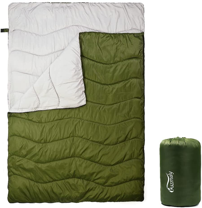 Kuzmaly Camping Sleeping Bag 3 Seasons Lightweight &Waterproof with Compression Sack Camping Sleeping Bag Indoor & Outdoor for Adults & Kids… Sporting Goods > Outdoor Recreation > Camping & Hiking > Sleeping BagsSporting Goods > Outdoor Recreation > Camping & Hiking > Sleeping Bags Kuzmaly ArmyGreen Double 