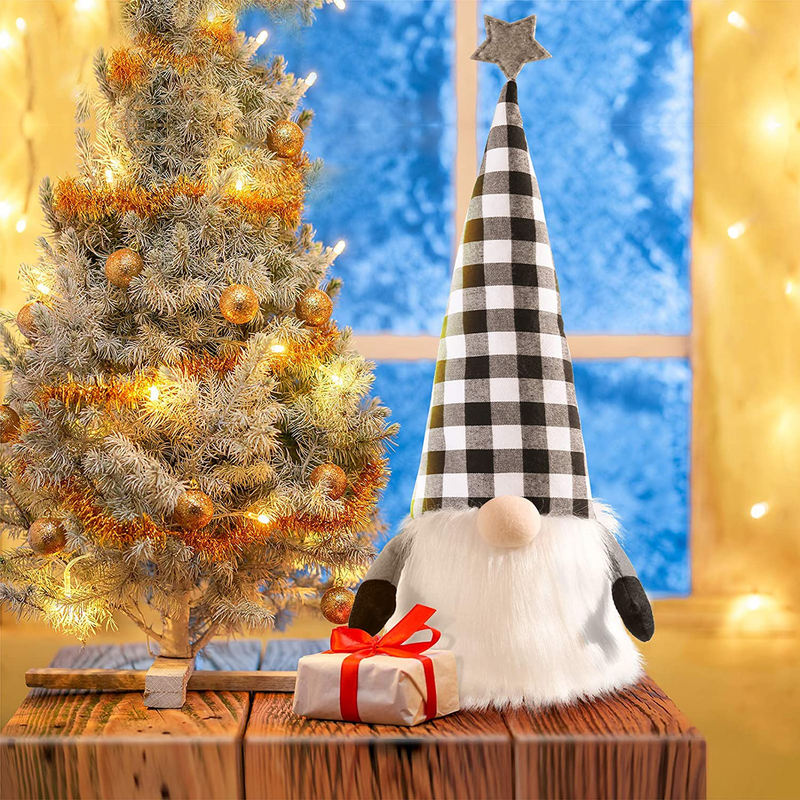 EPLST Gnome Christmas Tree Topper, Handmade Christmas Gnome Large Swedish Tomte Gnome Christmas Ornaments Santa Gnomes Plush Scandinavian Christmas Decorations Holiday Home Décor Gray Home & Garden > Decor > Seasonal & Holiday Decorations& Garden > Decor > Seasonal & Holiday Decorations EPLST Gray  