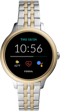 Fossil Women's Gen 5E 42mm Stainless Steel Touchscreen Smartwatch with Speaker, Heart Rate, Contactless Payments and Smartphone Notifications Apparel & Accessories > Jewelry > Watches Fossil Silver/Gold  
