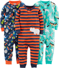Simple Joys by Carter's Baby Boys' 3-Pack Snug Fit Footless Cotton Pajamas Apparel & Accessories > Costumes & Accessories > Costumes Simple Joys by Carter's Orange/Navy/Teal Blue, Dogs/Space 24 Months 