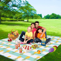 FIDENACK Picnic Blankets Extra Large - 80" x 80" Lightweight Blanket -Thickened Upgrade Oversized XL Folding Waterproof Portable Mat for Outdoor Picnics, Camping-Red and White Home & Garden > Lawn & Garden > Outdoor Living > Outdoor Blankets > Picnic Blankets FIDENACK Pineapple  