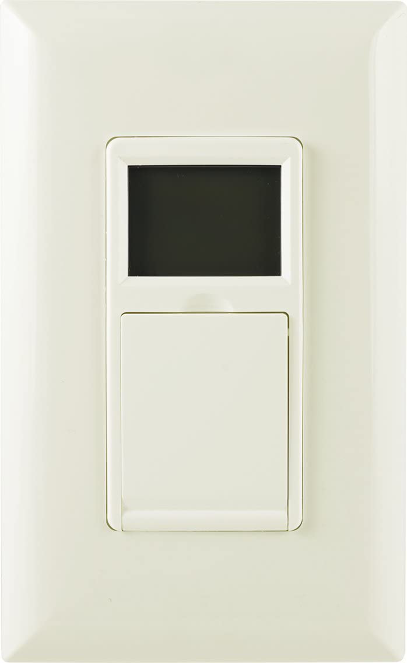 GE SunSmart in-Wall Digital Timer, Daily ON/Off Times, Programmable Settings, Sunset/Sunrise Presets, Vacation Security, White Almond Paddles Included, for Lights, Fans, Heaters 32787