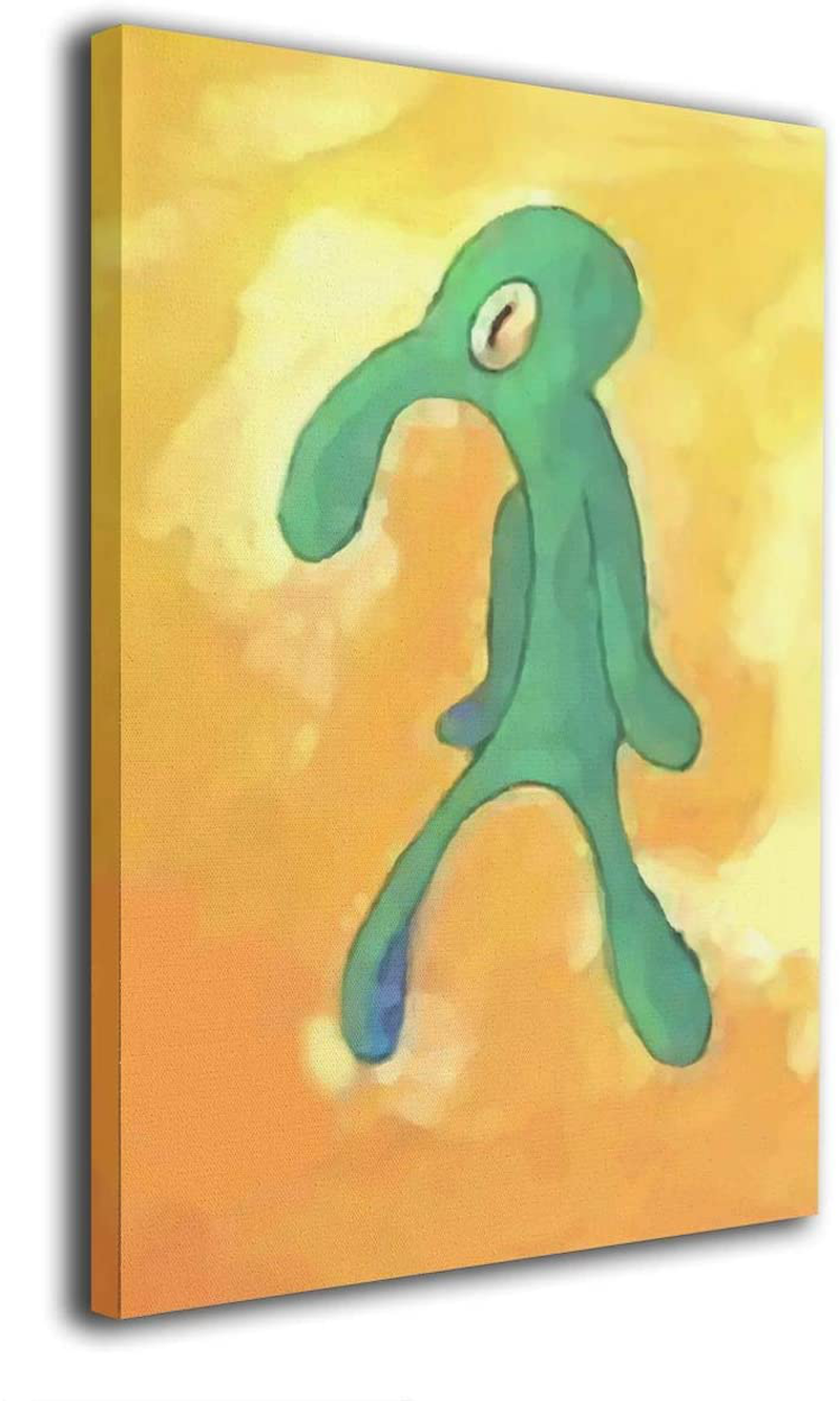 Classic Bold and Brash Painting Squidward Poster, Canvas Wall Art Print Home Bathroom Decor Framed Bedroom Office Living Room Small 12x16 Inches Home & Garden > Decor > Artwork > Posters, Prints, & Visual Artwork Bold And Brash Classic Bold and Brash 12"x16" 