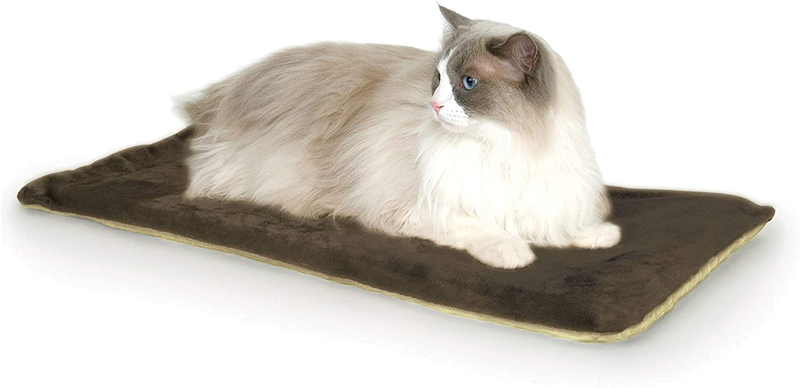K&H Pet Products Heated Thermo-Kitty Mat Reversible Cat Bed Animals & Pet Supplies > Pet Supplies > Dog Supplies > Dog Beds Central Garden & Pet Mocha/Tan  