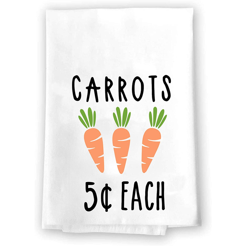 Decorative Kitchen and Bath Hand Towel | Easter Flowers Orange Pink Green | Spring Summer Garden Themed | Home Decor Decorations | House Gift Present Home & Garden > Decor > Seasonal & Holiday Decorations Serenity Home Goods Carrots 5 Cents  