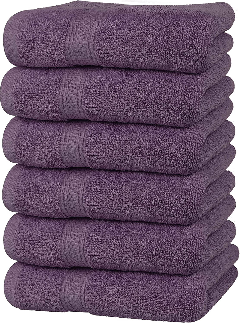 Utopia Towels Premium Grey Hand Towels - 100% Combed Ring Spun Cotton, Ultra Soft and Highly Absorbent, 600 GSM Extra Large Hand Towels 16 x 28 inches, Hotel & Spa Quality Hand Towels (6-Pack) Home & Garden > Linens & Bedding > Towels Utopia Towels Plum  