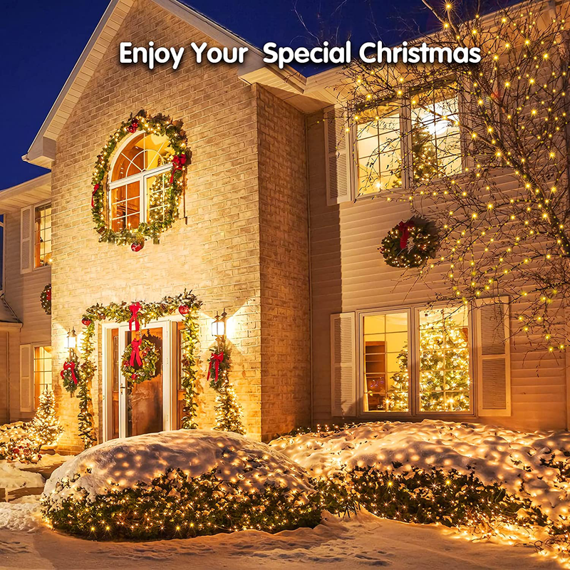 LED Christmas Lights, 360 LEDs 9.8ft x 6.6ft Christmas Net Lights with 8 Modes, Timer, Connectable, Waterproof and Durable Green Weir Design for Trees, Bushes, Garden Christmas Decorations Home & Garden > Decor > Seasonal & Holiday Decorations& Garden > Decor > Seasonal & Holiday Decorations BlcTec   