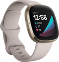 Fitbit Sense Advanced Smartwatch with Tools for Heart Health, Stress Management & Skin Temperature Trends, White/Gold, One Size (S & L Bands Included) Apparel & Accessories > Jewelry > Watches Fitbit White/Gold  