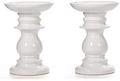 Hosley Set of 2 Ceramic White Pillar Candle Holders 6 Inch High Ideal for LED and Pillar Candles Gifts for Wedding Party Home Spa Reiki Aromatherapy Votive Candle Gardens W5 Home & Garden > Decor > Home Fragrances > Candles HG Global 2-white Set of 2-6" H 