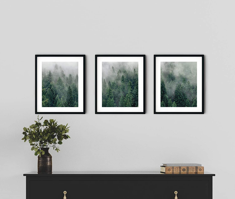 Haus and Hues Misty Forest Print Nature Poster - Forest Posters Landscape Photography Prints | Tree Posters and Mountain Decor Mountain Photography Poster Mountains Landscape | 8"X10" UNFRAMED Home & Garden > Decor > Artwork > Posters, Prints, & Visual Artwork HAUS AND HUES   