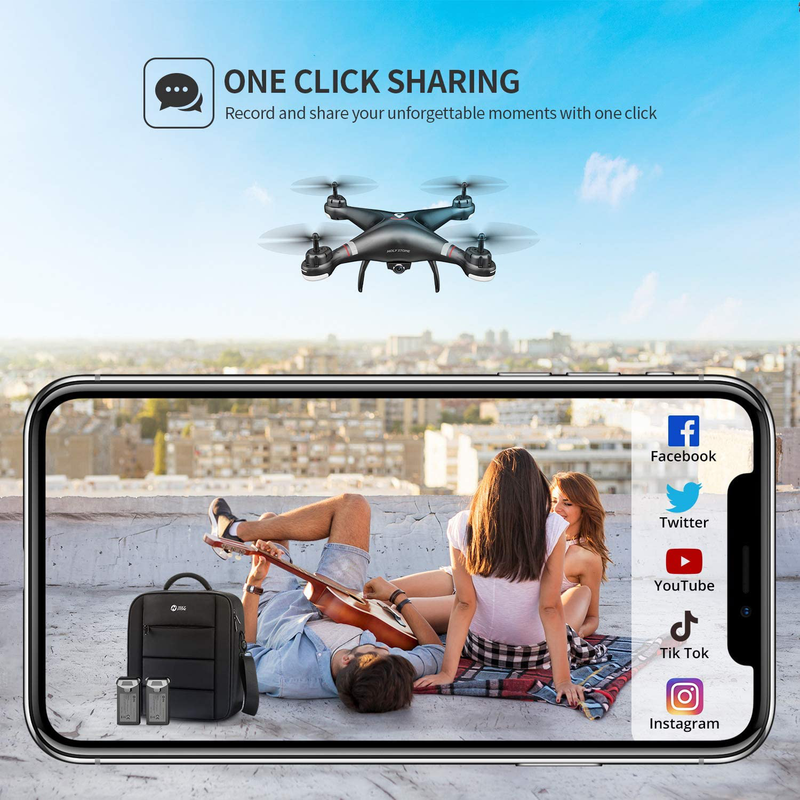 Holy Stone GPS Drone with 1080P HD Camera FPV Live Video for Adults and Kids, Quadcopter HS110G with Carrying Bag, 2 Batteries, Altitude Hold, Follow Me and Auto Return, Easy to Use for Beginner Cameras & Optics > Cameras > Film Cameras Holy Stone   