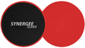 Synergee Core Sliders. Dual Sided Use on Carpet or Hardwood Floors. Abdominal Exercise Equipment  Synergee Rogue Red  