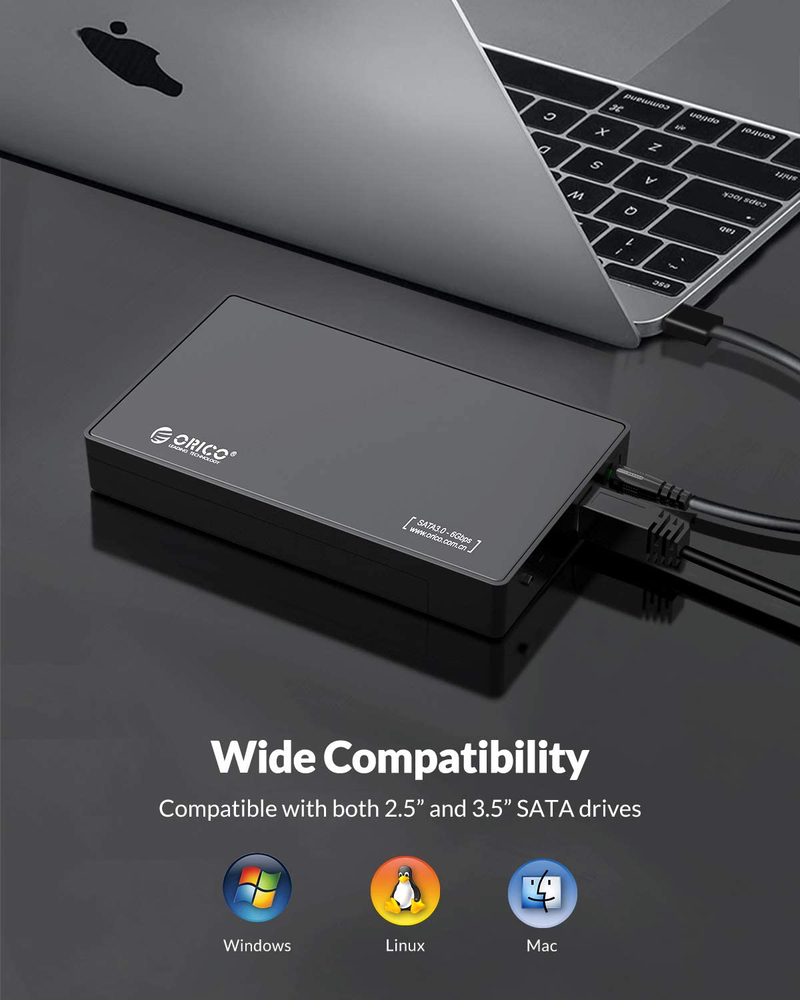 ORICO Toolfree USB 3.0 to SATA External 3.5 Hard Drive Enclosure Case for 3.5 SATA HDD and SSD[Support UASP and 16TB Drives] Electronics > Electronics Accessories > Computer Components > Storage Devices > Hard Drive Accessories > Hard Drive Enclosures & Mounts ORICO   