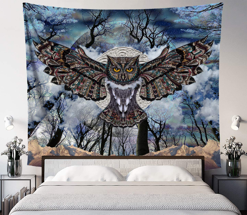 Divine Fox Tapestry, Trippy Animal Design, Psychedelic Orange/Green Abstract Artwork Wall Hanging, for Bedroom Living Room Dorm, Tall 48x72 inches Home & Garden > Decor > Artwork > Decorative TapestriesHome & Garden > Decor > Artwork > Decorative Tapestries Lucid Eye Studios Moon Owl 58 x 51 inches 