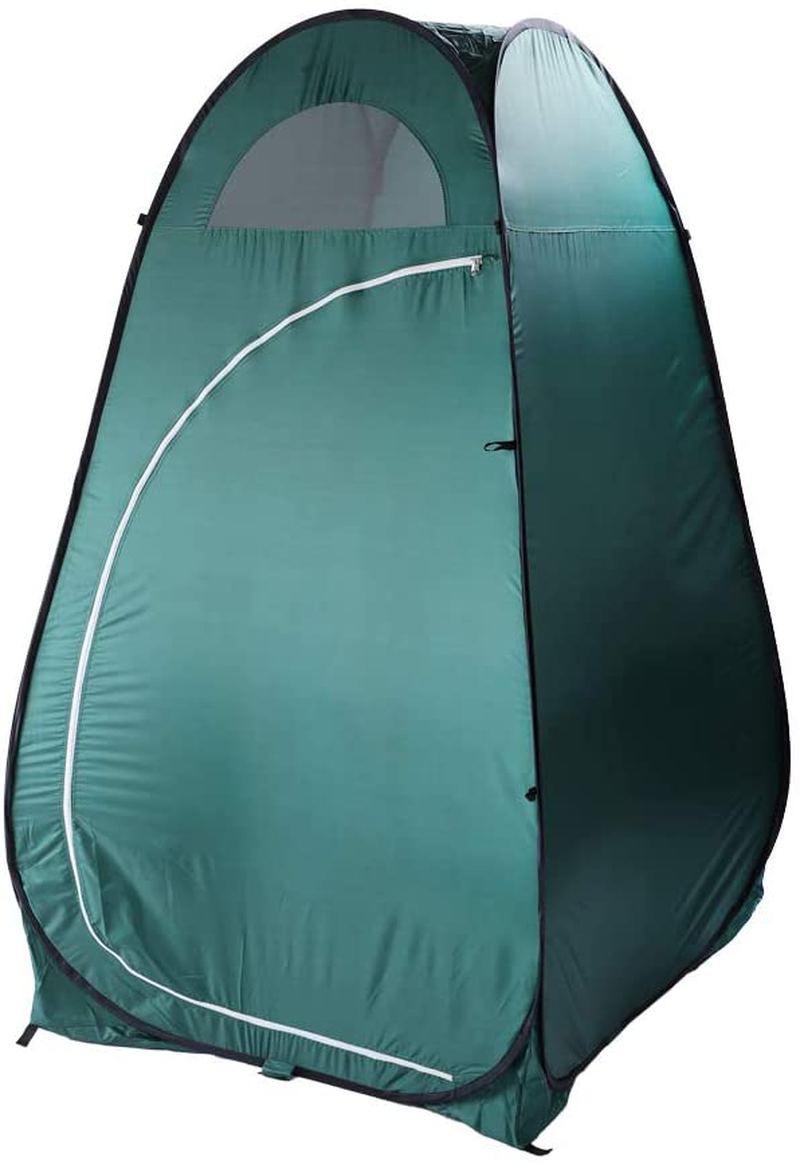 Pop up Privacy Tent,Shower Changing Dressing Toilet Tent Portable Camping Privacy Shelters Room with Carrying Bag for Outdoors Indoors Sporting Goods > Outdoor Recreation > Camping & Hiking > Portable Toilets & Showers Shyneer Army Green 6.2 FT Tall 