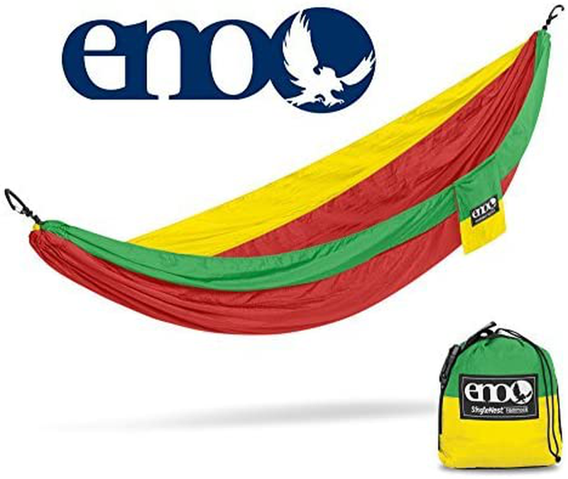 ENO, Eagles Nest Outfitters SingleNest Lightweight Camping Hammock Home & Garden > Lawn & Garden > Outdoor Living > Hammocks ENO Rasta Standard Packaging One Size