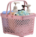 NINU Portable Shower Caddy Basket Tote , Plastic Cleaning Supply Caddy Bathroom Organizer with Handles for College Dorm Room Essentials, Garden, Pool, Camp, Gym, Beach (Green) Sporting Goods > Outdoor Recreation > Camping & Hiking > Portable Toilets & Showers NINU Pink  