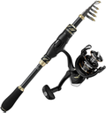PLUSINNO Fishing Rod and Reel Combos Carbon Fiber Telescopic Fishing Pole with Spinning Reels Sea Saltwater Freshwater Kit Fishing Rod Kit Sporting Goods > Outdoor Recreation > Fishing > Fishing Rods PLUSINNO Fishing rod+reel(No Lures&Line) 1.83m 6Ft 