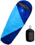 Mummy Sleeping Bag - Camping, Hiking, Backpacking Sleeping Bag - Single Person Compact Lightweight Sleeping Bag for Adults with Compression Sack - Warm and Cold Weather Sleep Bag - by Trek N Tree Sporting Goods > Outdoor Recreation > Camping & Hiking > Sleeping Bags Trek N Tree Blue and Navy  