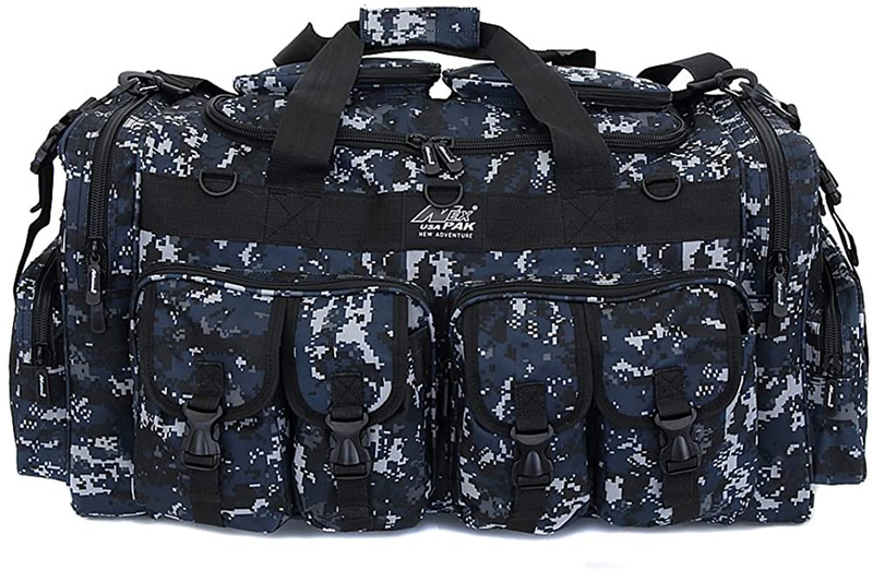 NPUSA Mens Large 30" Inch ACU Navy Digital Camo Duffel Duffle Military Molle Tactical Cargo Gear Shoulder Bag
