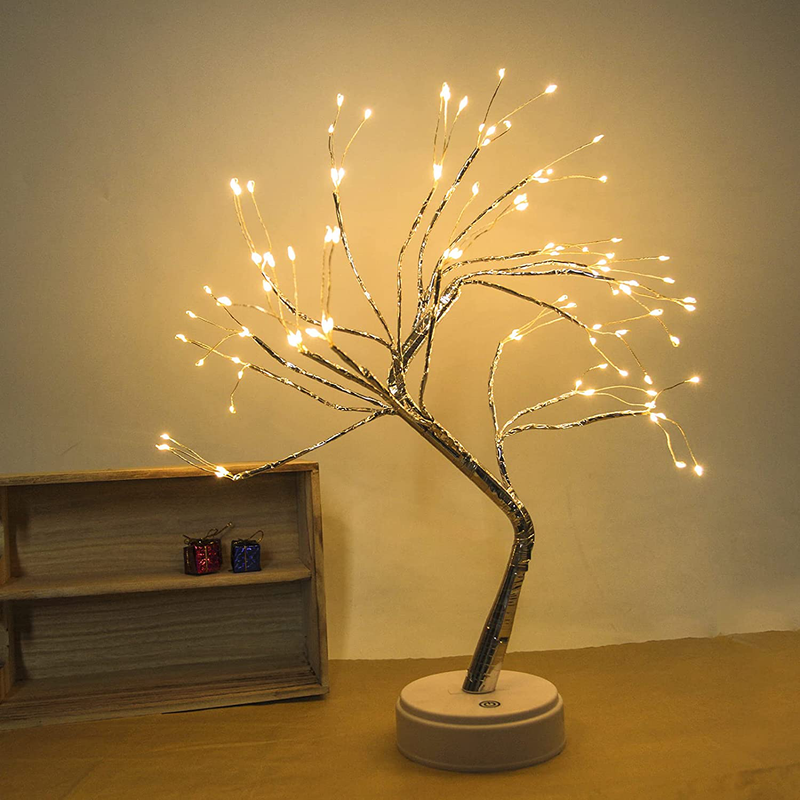 Tabletop Bonsai Tree Light , 20'' 108LED Copper Wire String Lights, DIY Artificial Tree Lamp, Battery or USB Operated Decoration Lights for Home Bedroom Desktop Christmas Party ,Warm White Home & Garden > Decor > Seasonal & Holiday Decorations& Garden > Decor > Seasonal & Holiday Decorations BHCLIGHT   