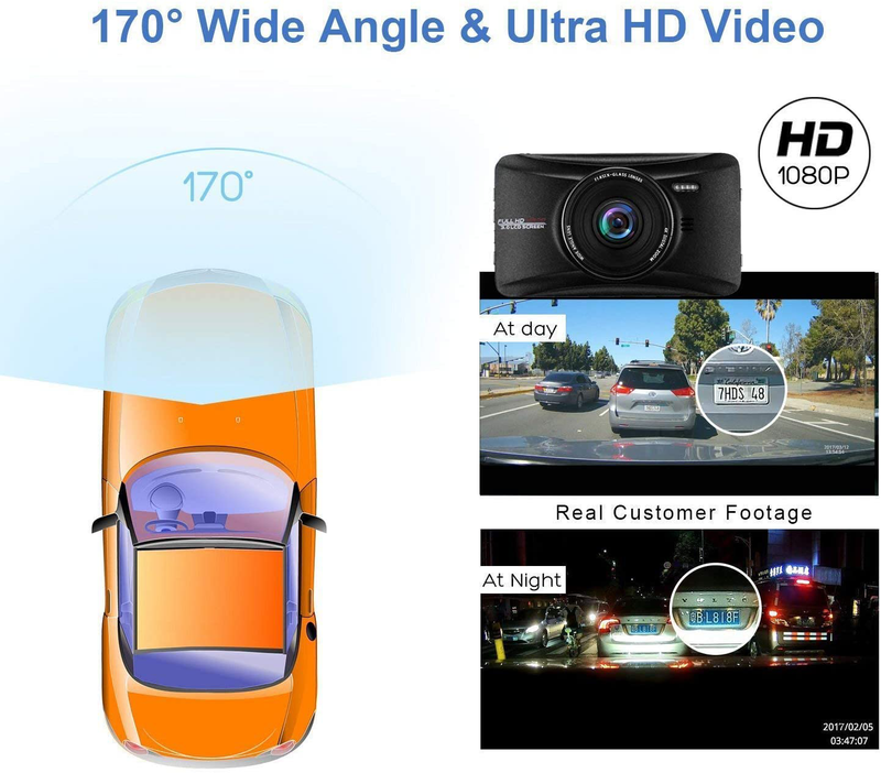 Dash Cam 1080P Full HD 3 Inch Dashboard Camera Car Recorder with 32GB Card 170°Wide Angle Dashcam Driving Loop Recording G-Sensor Vehicles & Parts > Vehicle Parts & Accessories > Motor Vehicle Electronics > Motor Vehicle A/V Players & In-Dash Systems OldShark   