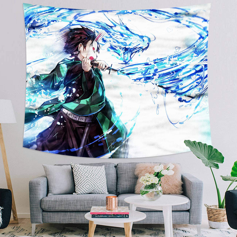 MEWE Anime Tapestry Japanese Manga Backdrop Blanket Posters for Boys Bedroom Party Wall Decoration 59x70in Home & Garden > Decor > Artwork > Decorative Tapestries MEWE   