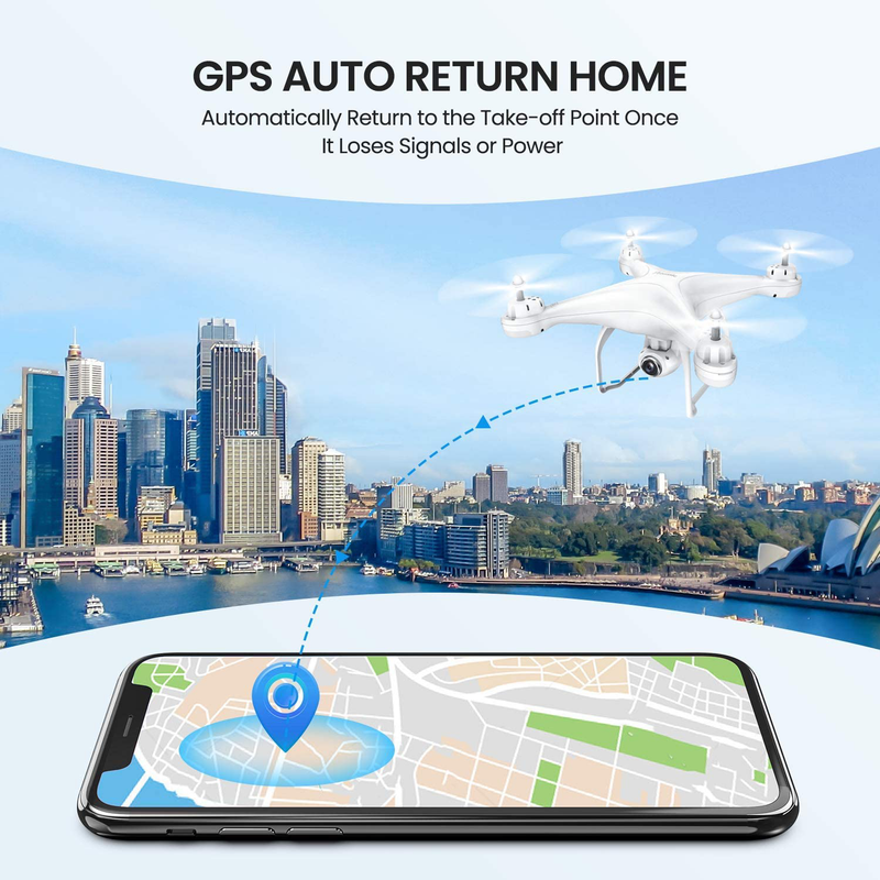 Potensic T25 Drone with 2K Camera for Adults, RC FPV GPS Drone with WiFi Live Video, Auto Return Home, Altitude Hold, Follow Me, Custom Flight Path, 2 Drone Batteries and Carrying Case Cameras & Optics > Cameras > Film Cameras Potensic   