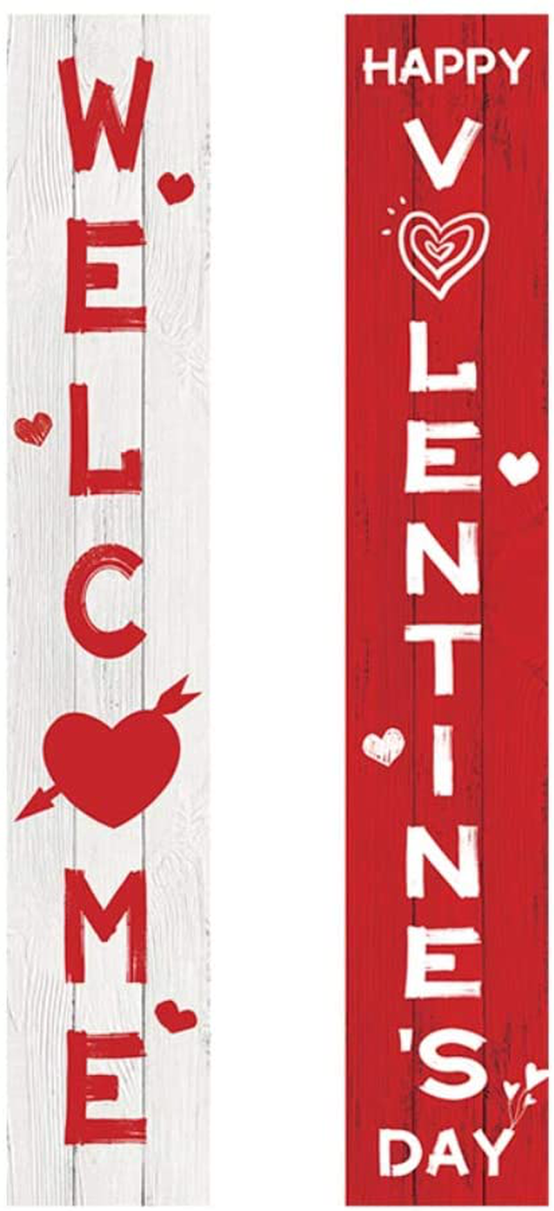 Ochine Valentine'S Day Heart Banner Front Door Porch Sign Hanging Love Heart Wall Decor Party Supplies Welcome Valentines Day Decorations Banners Home Indoor Outdoor Decoration Arts & Entertainment > Party & Celebration > Party Supplies Ochine D  