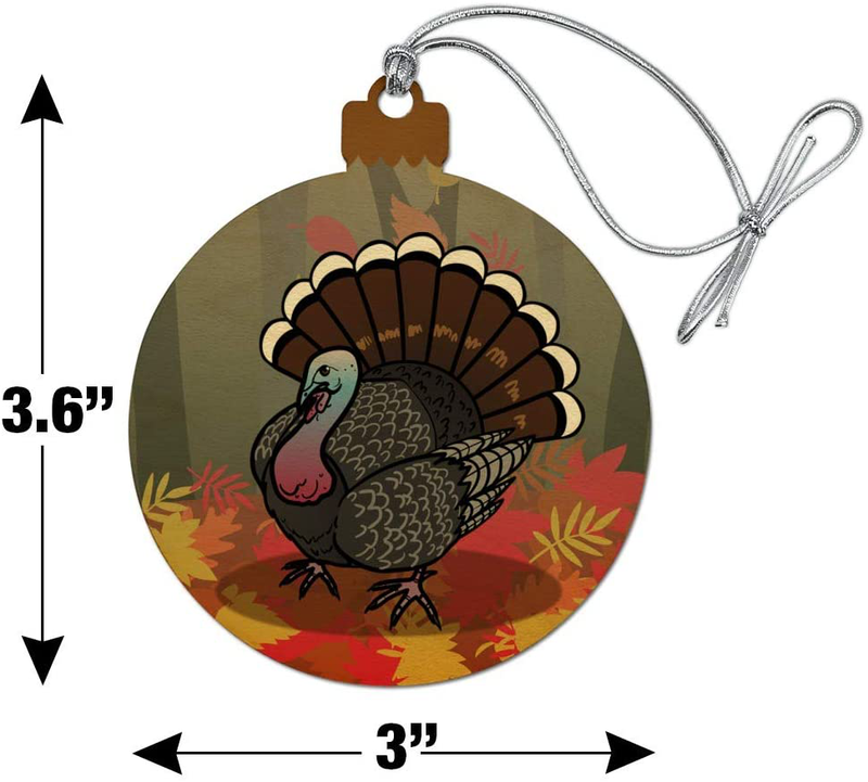 GRAPHICS & MORE Turkey Thanksgiving Autumn Wood Christmas Tree Holiday Ornament