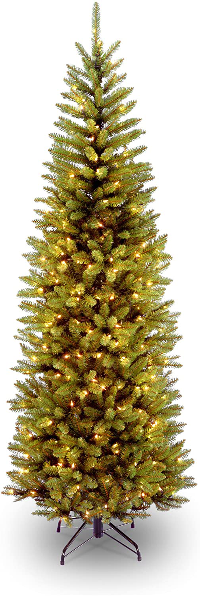 National Tree Company lit Artificial Christmas Tree Includes Pre-Strung White Lights and Stand, 6.5 ft, Green