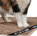 Gorilla Grip Ultimate Cat Litter Mat, Cleaner Floors, Less Waste, Soft on Kitty Paws, Easy Clean Trapper, Large Size Liner Trap Mats, Scatter Control, Traps Mess from Box, Accessories for Cats Animals & Pet Supplies > Pet Supplies > Cat Supplies > Cat Litter Gorilla Grip Beige Corner (32" x 32" x 45") 