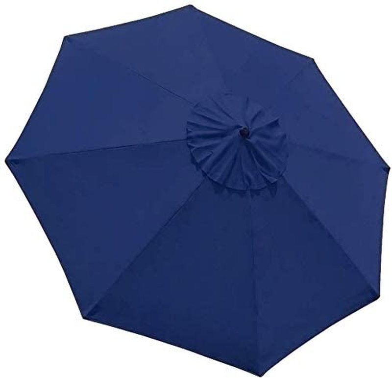 EliteShade 9ft Patio Umbrella Market Table Outdoor Deck Umbrella Replacement Canopy Cover (Canopy Only)(Beige) Home & Garden > Lawn & Garden > Outdoor Living > Outdoor Umbrella & Sunshade Accessories EliteShade Navy Blue  