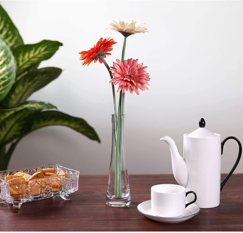 ComSaf Small Glass Vase for Flower Bud Home Decor Clear 8.5 Inch, Pack of 3 Home & Garden > Decor > Vases ComSaf   