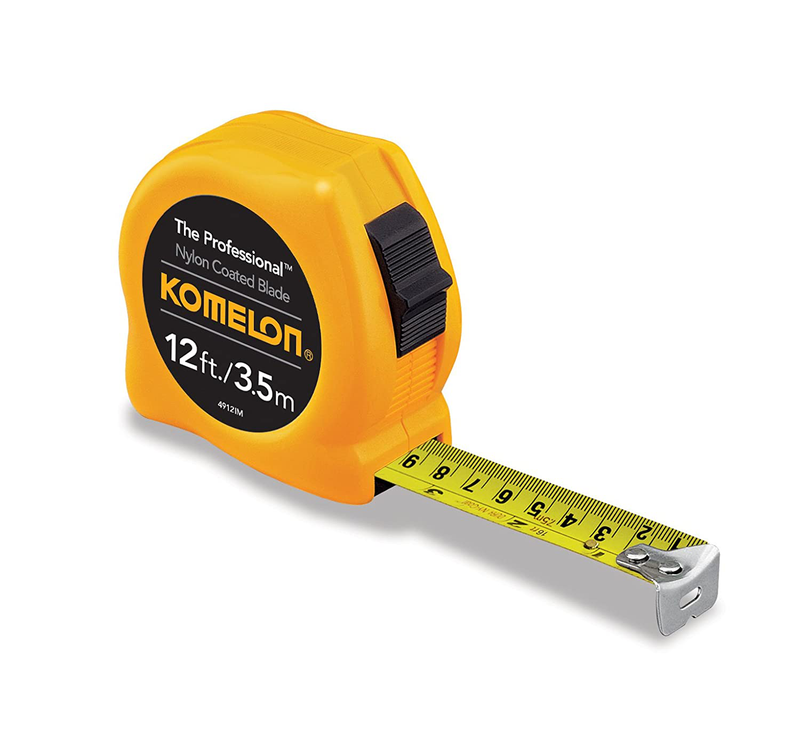 The Professional 12-Foot Inch/Metric Scale Power Tape, Yellow Hardware > Tools > Measuring Tools & Sensors Komelon 12ft - Blade  