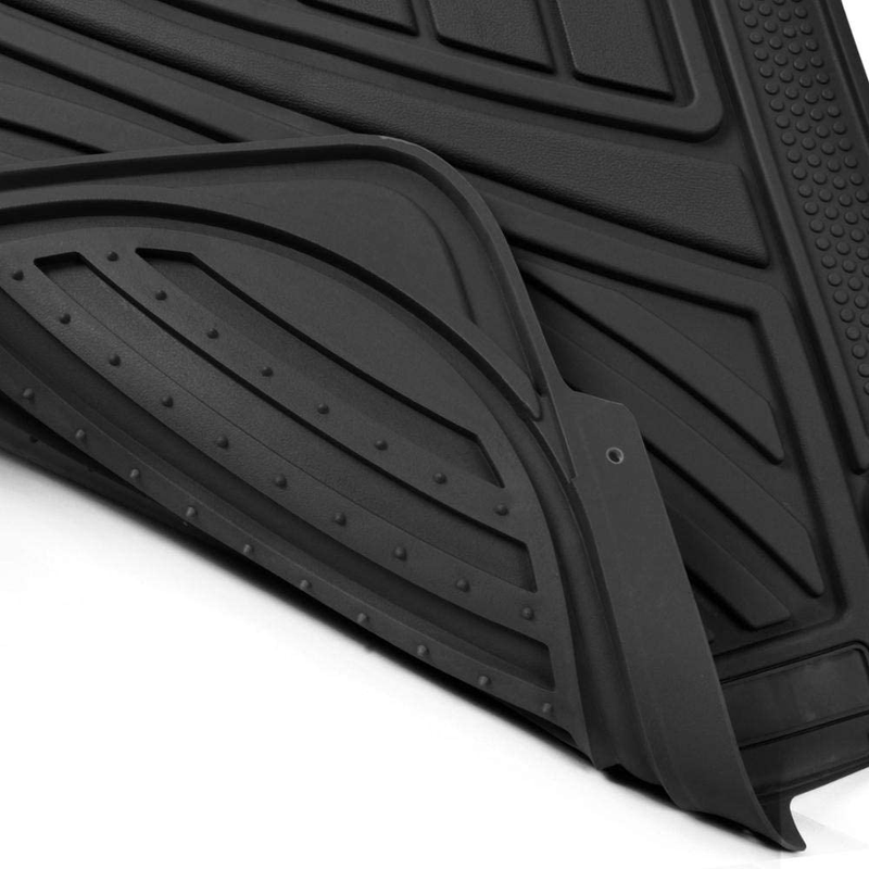 Motor Trend FlexTough Performance All Weather Rubber Car Floor Mats with Cargo Liner – Full Set Front & Rear Odorless Floor Mats for Cars Truck SUV, BPA-Free Automotive Floor Mats (Black) Vehicles & Parts > Vehicle Parts & Accessories > Motor Vehicle Parts > Motor Vehicle Seating Motor Trend   