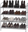 Simple Houseware 4-Tier Shoe Rack Storage Organizer 20-Pair, Grey Furniture > Cabinets & Storage > Armoires & Wardrobes Simple Houseware Grey 4-Tier 