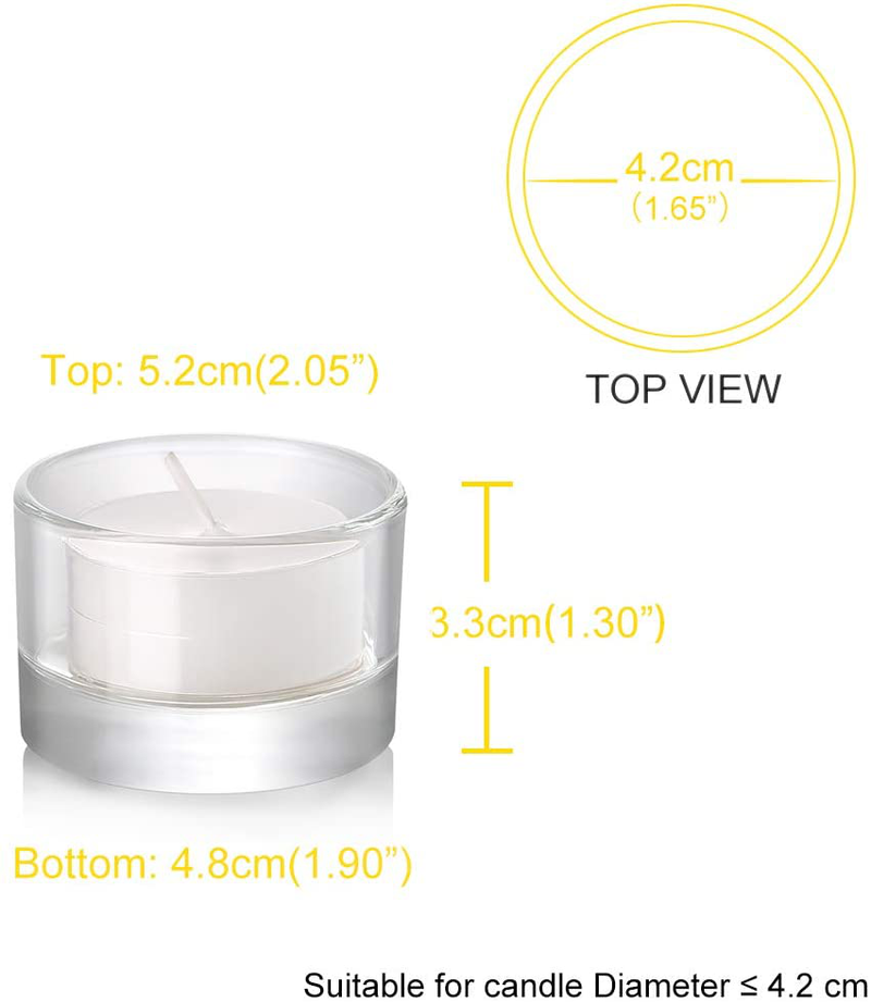 Elivia Clear Tealight Candle Holders - Set of 18, Round Glass Candle Holder, 2" Diameter - CH03 Home & Garden > Decor > Home Fragrance Accessories > Candle Holders Elivia   